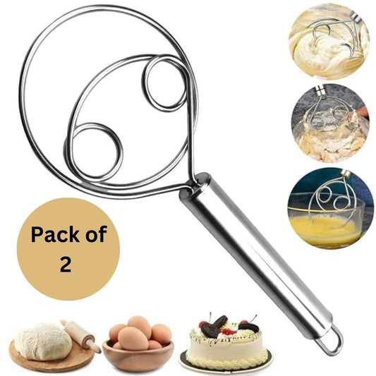 Stainless Steel Bread Whisk (Pack of 2)